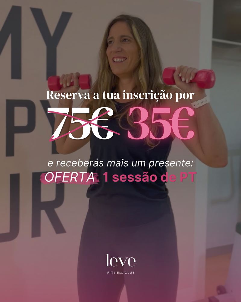 Pink Month no Leve Fitness Club: inscrição por 35€ em vez de 75€ e uma sessão de PT oferecida